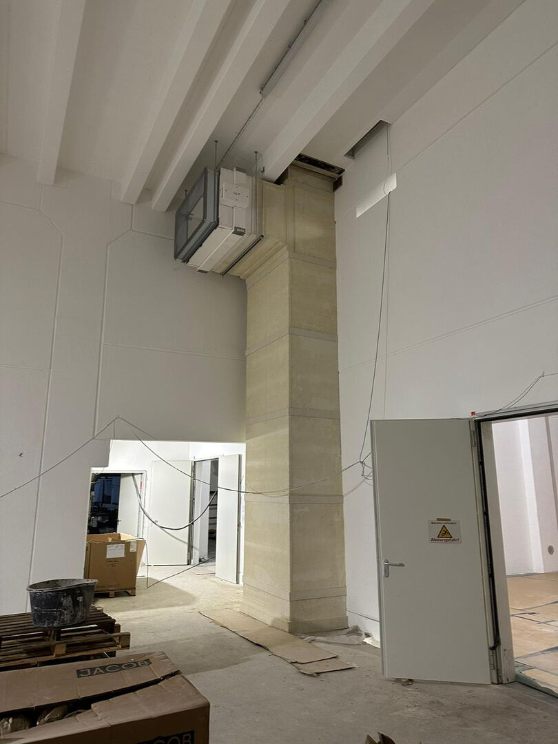 Brandschutzabschottung als ausgeführte Bauteilschicht