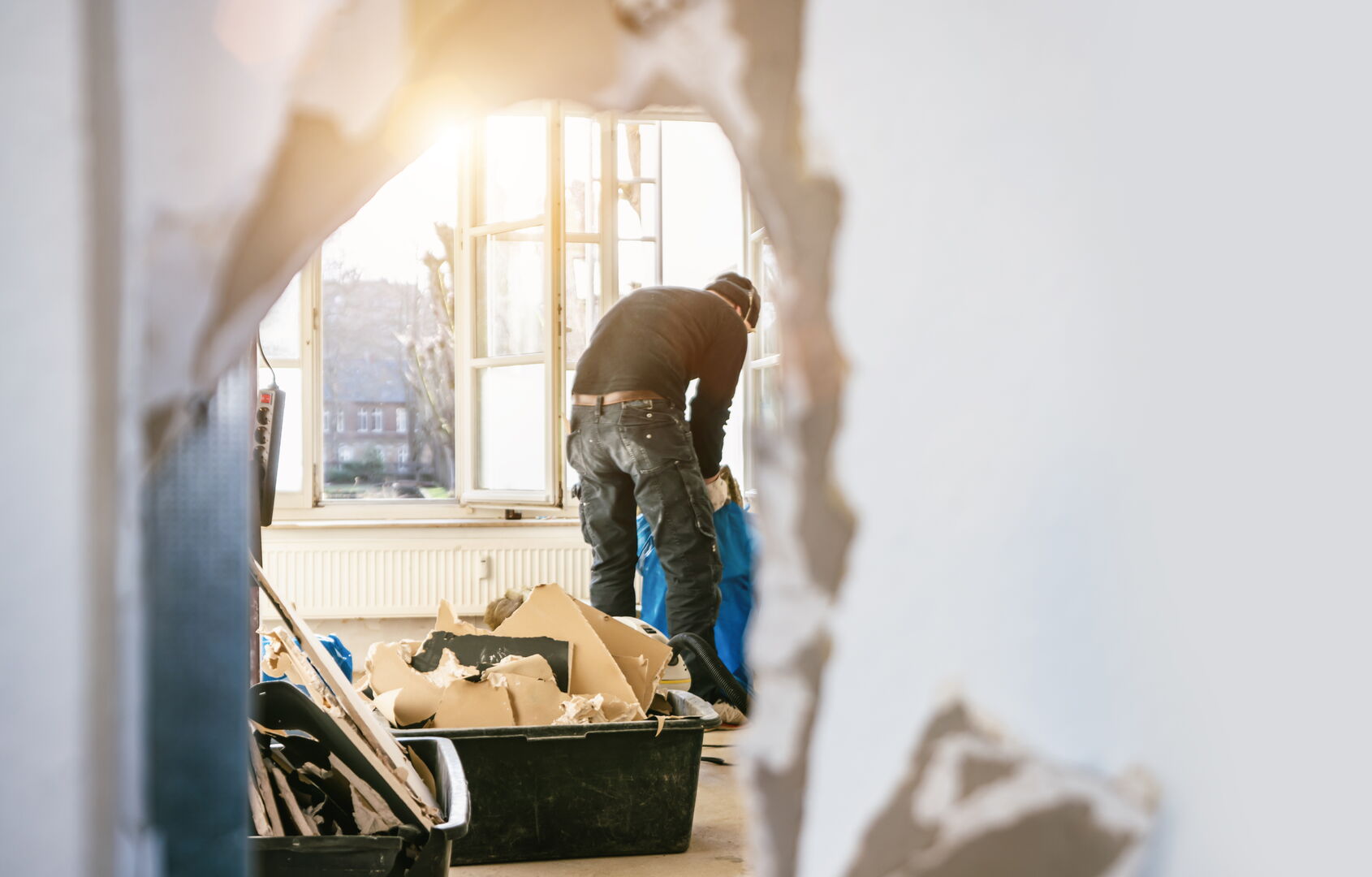 Architektonische Innenraumstruktur im Ausbau